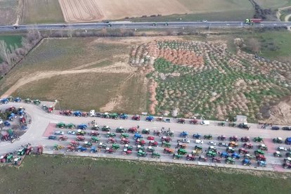 Tractorada en la zona de Almazán