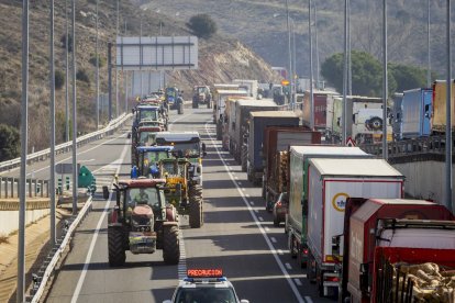 La protesta del campo moviliza 800 agricultores