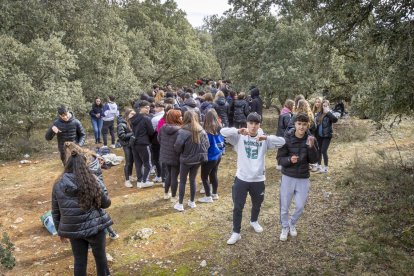 Los jóvenes disfrutan de la mañana en Los Royales
