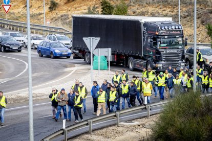 Después de las tractoradas las manifestaciones se realizaron a pie