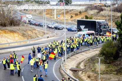 Después de las tractoradas las manifestaciones se realizaron a pie