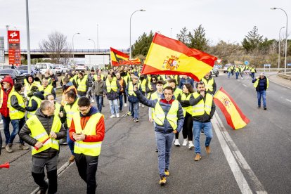 Después de las tractoradas las manifestaciones se realizaron a pie