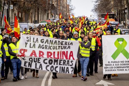 Después de las tractoradas las manifestaciones se realizaron a pie