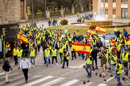Después de las tractoradas las manifestaciones se realizaron a pie