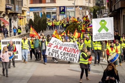 Después de las tractoradas las manifestaciones se realizaron a pie
