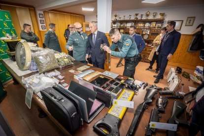 Botín incautado en la Comandancia de Soria.