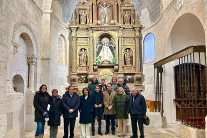 Aznar y Ana Botella en la iglesia de Nuestra Señora del Rivero en San Esteban de Gormaz.
