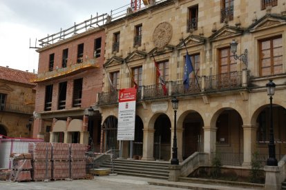 Obras de ampliación del Ayuntamiento de Soria.