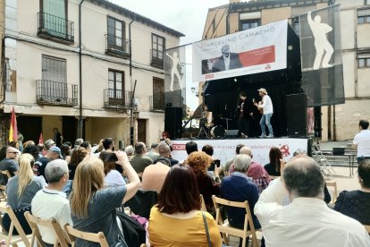 Un momento del homenaje a Marcelino Camacho, que nació en La Rasa.