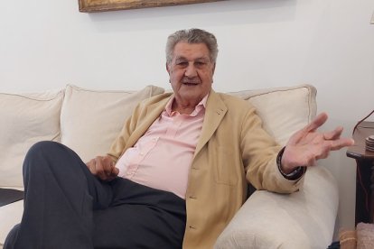 El ex presidente del Congreso durante la entrevista.