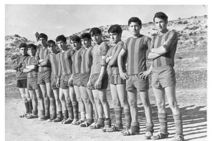 Los jugadores del conjunto burgense en 1954.