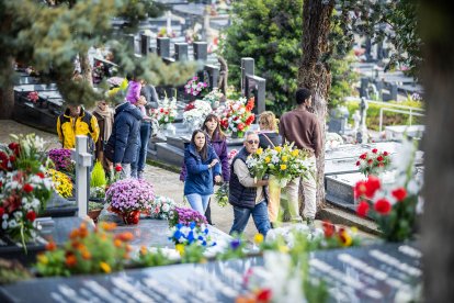 El cementerio de la capital durante la mañana del 1 de noviembre.