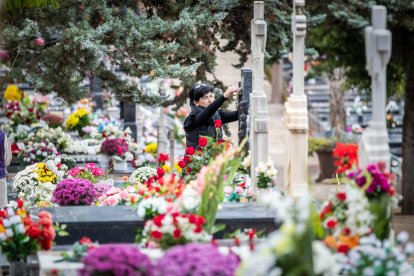 El cementerio de la capital durante la mañana del 1 de noviembre.