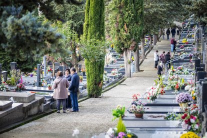 El cementerio de la capital durante la mañana del 1 de noviembre.
