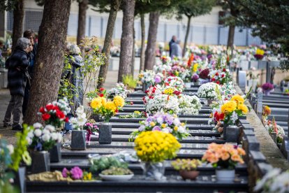 El cementerio de la capital durante la mañana del 1 de noviembre.