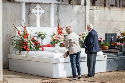 El cementerio de la capital durante la mañana del 1 de noviembre.