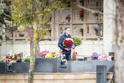 El cementerio de la capital durante la mañana del 1 de noviembre.