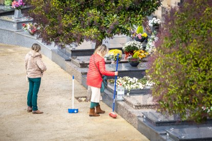 El cementerio de la capital durante la mañana del 1 de noviembre.