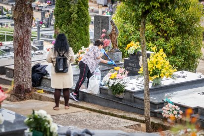 El cementerio de la capital durante la mañana del 1 de noviembre.