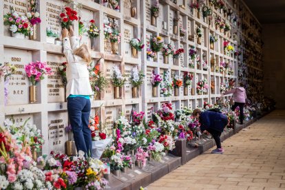 El cementerio de la capital durante la mañana del 1 de noviembre.