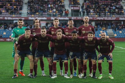 Once del Pontevedra el pasado domingo ante el Compostela.