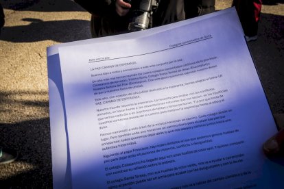 Una actividad para concienciarse contra las guerras