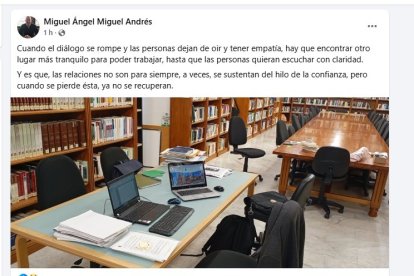 Publicación en una red social del teniente alcalde de Vox en el Ayuntamiento de El Burgo.