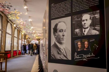 La exposición está ubicada en la galería porticada del Instituto