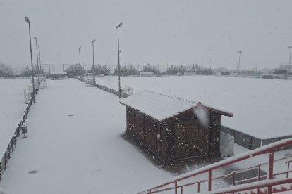 Imagen de la Ciudad Deportiva Francisco Rubio donde tenía previsto entrenar esta mañana la plantilla del Numancia.