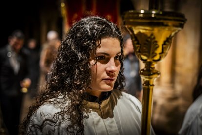 El Cristo recorrió los claustros de la Concatedral de San Pedro