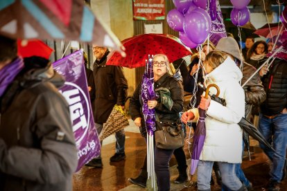 Multitudinaria manifestación del 8M por el centro de Soria.