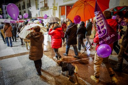 Multitudinaria manifestación del 8M por el centro de Soria.