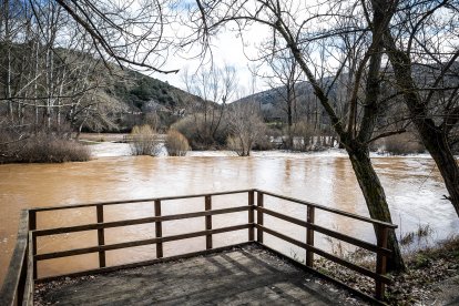 La borrasca Jana desborda las márgenes del Duero y alguno de sus afluentes en Soria.