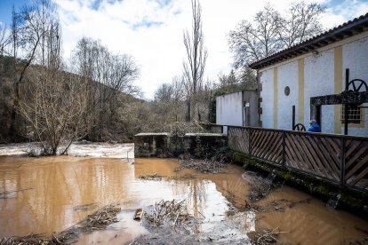 La borrasca Jana desborda las márgenes del Duero y alguno de sus afluentes en Soria.