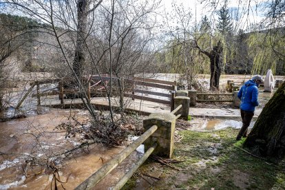 La borrasca Jana desborda las márgenes del Duero y alguno de sus afluentes en Soria.