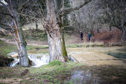 Las lluvias hacen que el agua surja con fuerza de entre las rocas aumentando la belleza de este entorno.