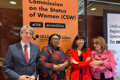 Martínez Mínguez en el foro de la ONU sobre alianzas feministas.