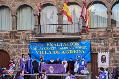Nueve cofradías de Soria, La Rioja, Navarra y Zaragoza participaron en la XXVII Exaltación de la Corneta, Tambor y Bombo de Ágreda.