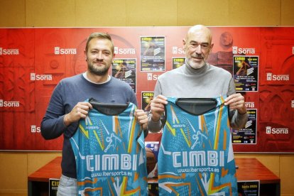 Manu Salvador y Javier Jiménez durante la presentación del Campus Cimbi