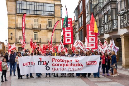 Manifestación en Soria con motivo del 1 de mayo, Día del Trabajador.