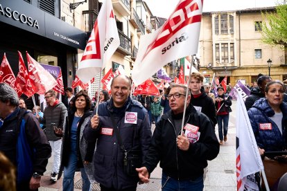 Manifestación en Soria con motivo del 1 de mayo, Día del Trabajador.