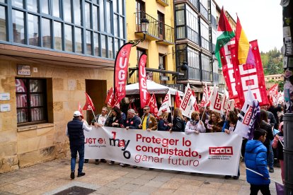 Manifestación en Soria con motivo del 1 de mayo, Día del Trabajador.