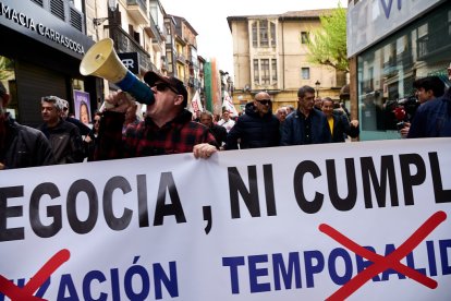 Manifestación en Soria con motivo del 1 de mayo, Día del Trabajador.