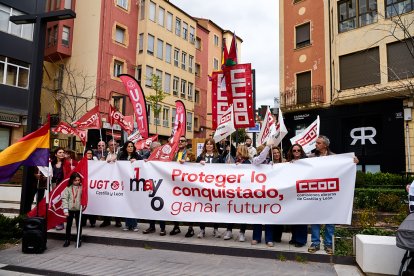 Manifestación en Soria con motivo del 1 de mayo, Día del Trabajador.