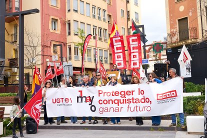 Manifestación en Soria con motivo del 1 de mayo, Día del Trabajador.