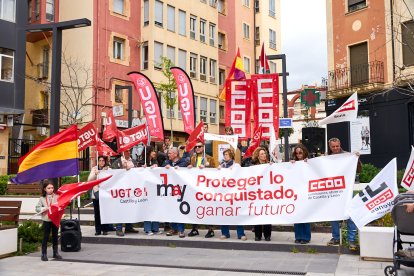 Manifestación en Soria con motivo del 1 de mayo, Día del Trabajador.
