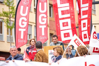 Manifestación en Soria con motivo del 1 de mayo, Día del Trabajador.