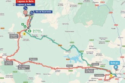 Mapa de la quinta etapa de la Vuelta Ciclista a España femenina.