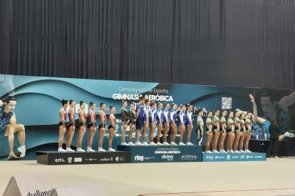 Uno de los equipos sorianos en el pódium de Campeonato de España.