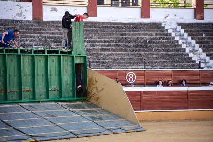 Un numeroso público desafió lo temprano de la hora para contemplar cómo son las reses a las que se enfrentarán los novilleros el Viernes de Toros.